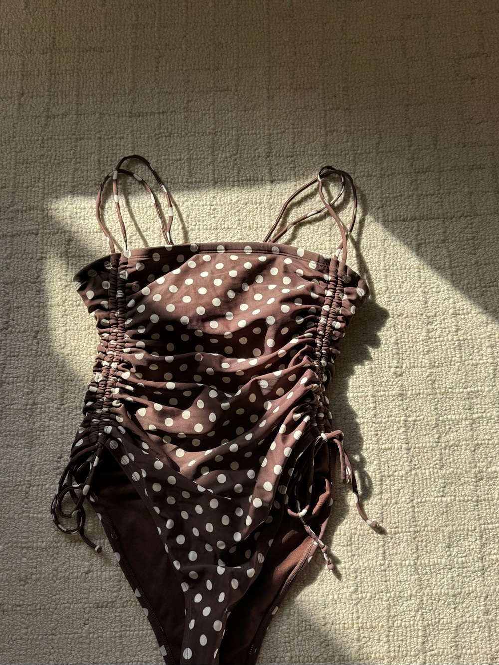 wild fable Brown Polka Dot One-Piece Swimsuit